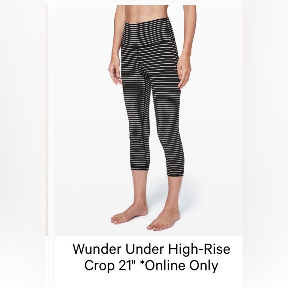 Lululemon Wunder Under Striped 21” Leggings